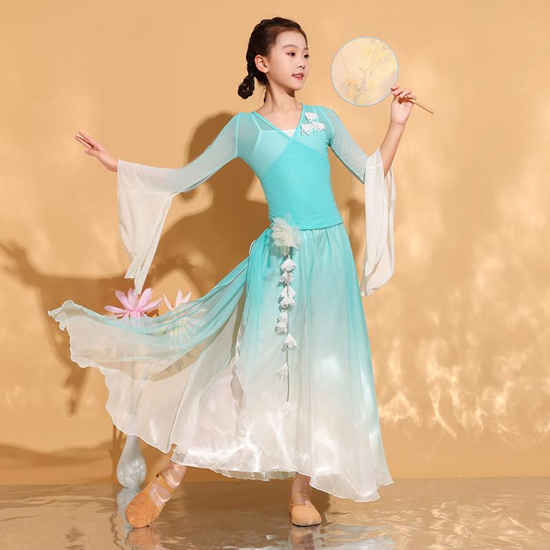 儿童古演典舞出服女童中国风演儿舞蹈服幼独LFR舞表服练功服