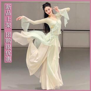 裙新款 古典舞蹈服装 上衣中国舞练功服裤 仙气纱衣长袖 演出服女修身