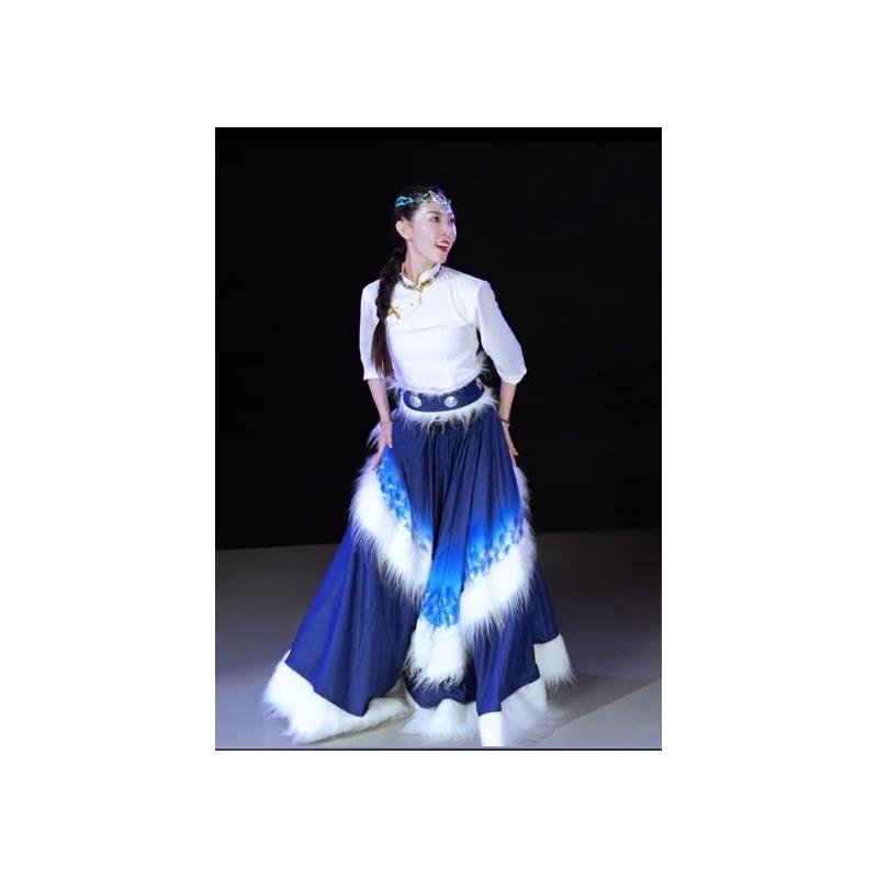 小莹老师影片同款《娥嫚》藏族舞蹈演出女大摆裙艺考练习裙藏族舞