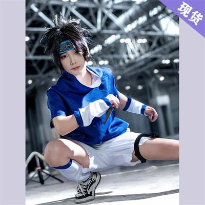 火影忍者宇智波佐助COS服一代cosplay少年套装衣服全套Naruto正版