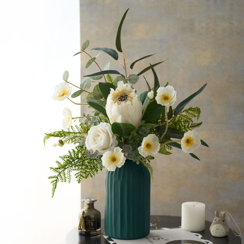 莫兰迪高级逼真仿真帝王假花