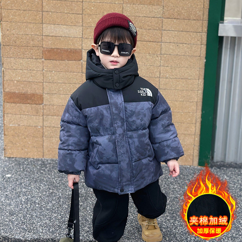 儿童装男童羽绒棉服冬季2025新款迷彩棉衣男宝宝冬装加厚棉袄外套