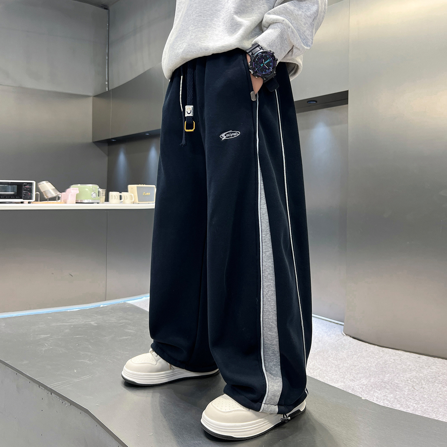 儿童装男童冬季一体加绒裤子2025