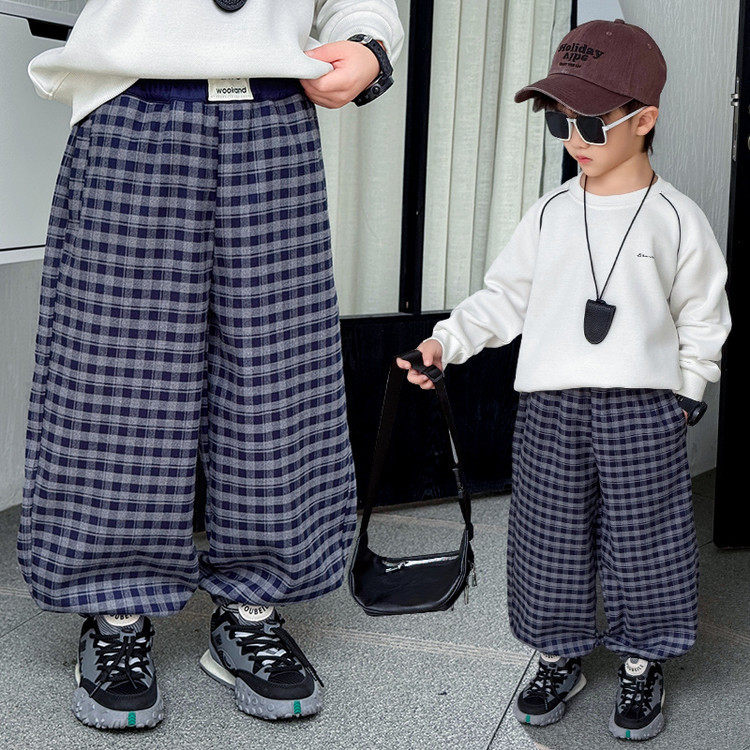 男童春秋装格子裤新款韩版儿童帅气潮款宽松休闲裤宝宝哈伦裤,童装/婴儿装/亲子装,裤子,淘宝优惠券,粉丝福利购,淘宝优惠卷