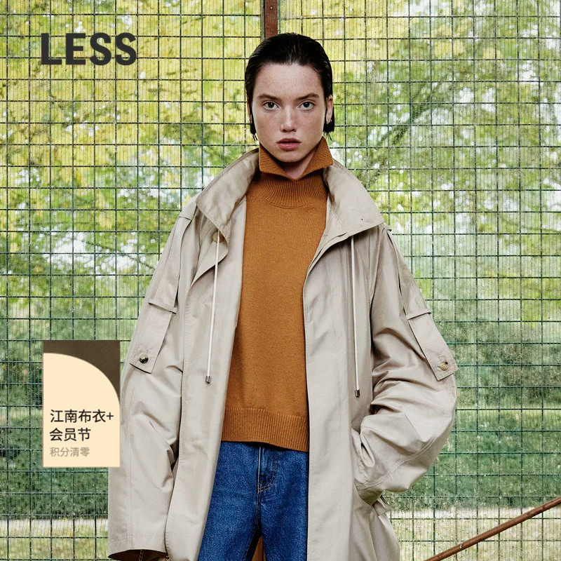 【LESSxSamuel】春季山羊绒针织衫女休闲简约高领毛衫2N