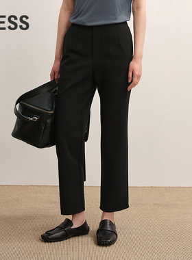 【商场同款】LESS2025年秋新款休闲通勤时尚烟管九分裤2P8E18170