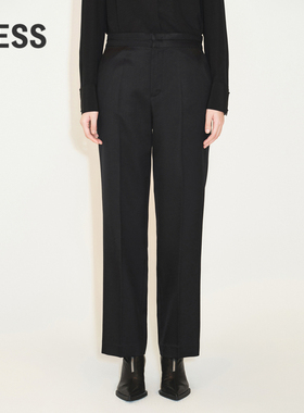 LESS冬时尚通勤宽松直筒休闲长裤女2MBE14340