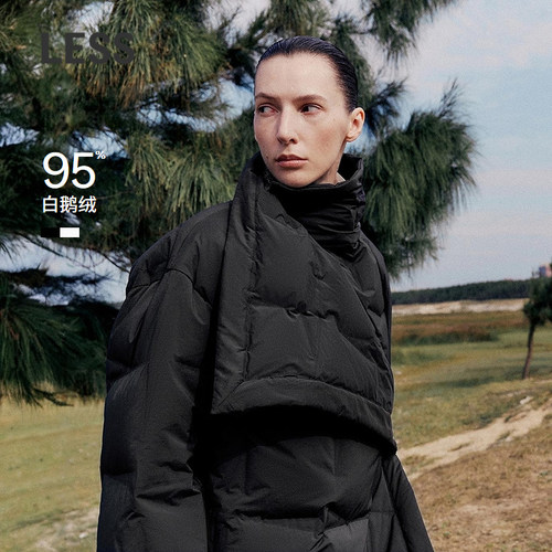 【商场同款】LESS2025年冬新款休闲简约白鹅绒羽绒服2PAC17780