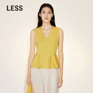 设计感针织背心2N2312160 春秋白山羊绒弹力收腰修身 精工系列