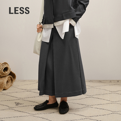 【商场同款】LESS2025年冬新款H型休闲时尚优雅长款腰裙2P0D17270