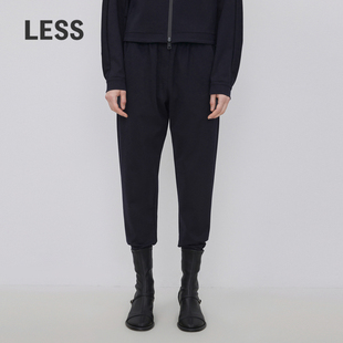 子女休闲简约锥形黑色铅笔裤 LESS春秋裤 2N9E13170 0压系列