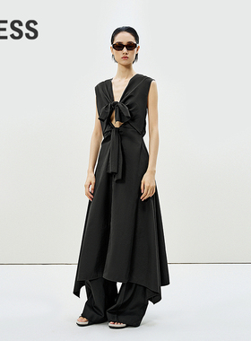 【商场同款/XUN系列】LESS2025年夏新款圆领无袖连衣裙2P5G13880