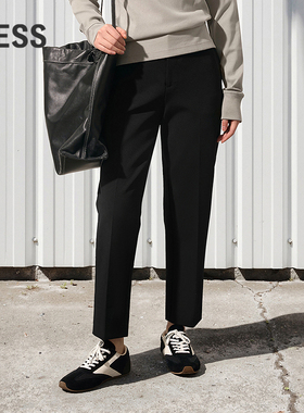 【商场同款】LESS2025年春新款休闲通勤复古烟管九分裤2P1E12810