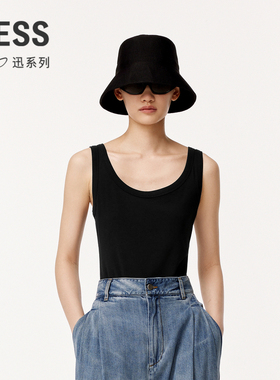 【迅系列】LESS夏季圆领连体背心女黑色内搭连体衣2O4012610