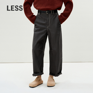 亚麻休闲通勤弯刀九分裤 LESS2025年春新款 2P1E12730 商场同款