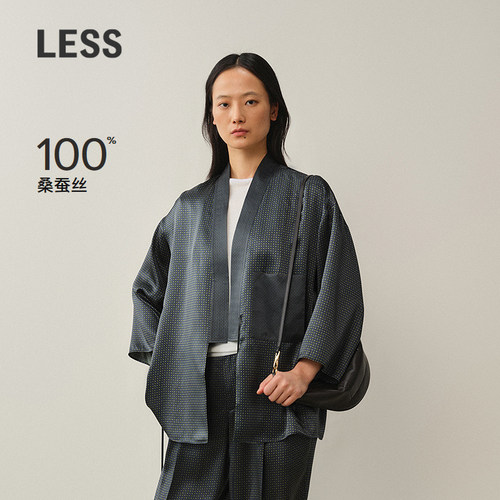 【商场同款/0压系列】LESS2026年秋新款桑蚕丝宽松夹克2Q7613730