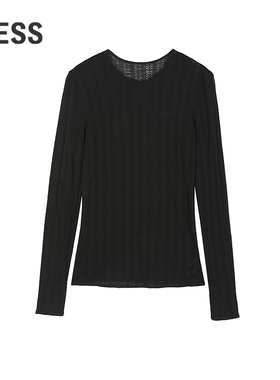 【商场同款】LESS2025年冬新款休闲简约绵羊毛长袖T恤2PA118780