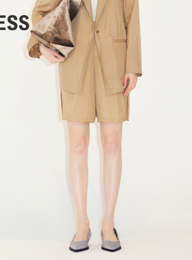 LESS春秋裤子女简约时尚通勤直筒休闲中裤2M7E13050