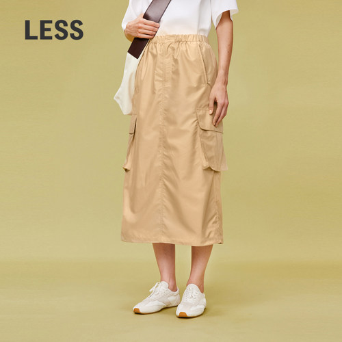 【0压系列】LESS春轻户外工装风大口袋直筒休闲半身裙2O2D10460