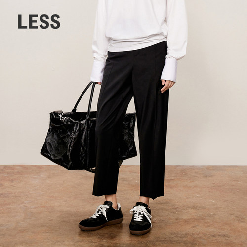 LESS秋绵羊毛通勤风九分裤时尚简约设计感锥形裤女2O7E14730