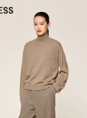 【0压系列】LESS冬简约高领针织衫时尚长袖套头羊绒衫女O0312530