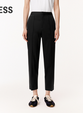 LESS简约锥形九分西装裤女长绒棉职场通勤直筒休闲裤2O4E14420
