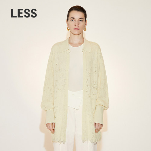 春秋提花针织开衫LESS