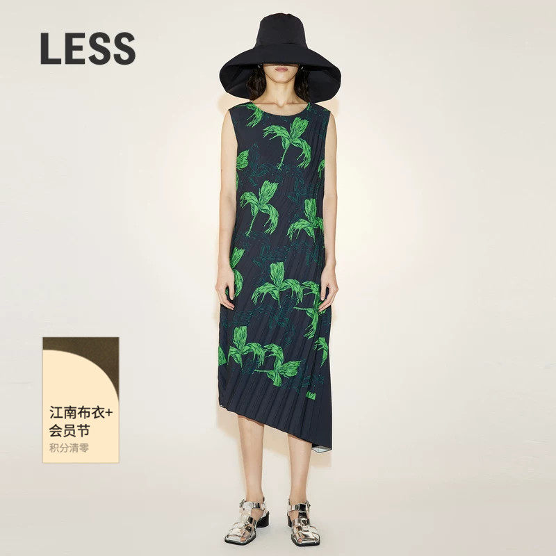 【精工系列】【度假系列】LESS夏季海百合印花连衣裙2N5G12740