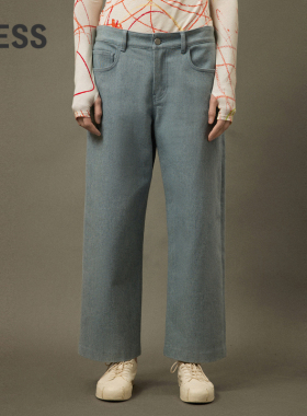 【迅系列】LESS春秋裤子女休闲简约直筒牛仔长裤2N9E11300