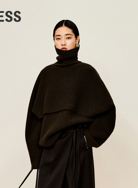 【0压系列】LESS冬休闲简约时尚设计感毛衫两件套套装女2O0H23310