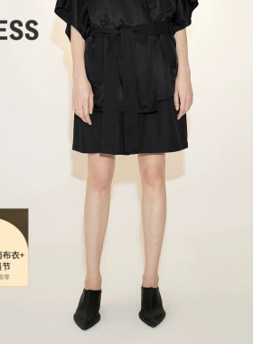 【度假系列】LESS夏季棉麻裤子女休闲高腰阔腿中裤2N5E12120
