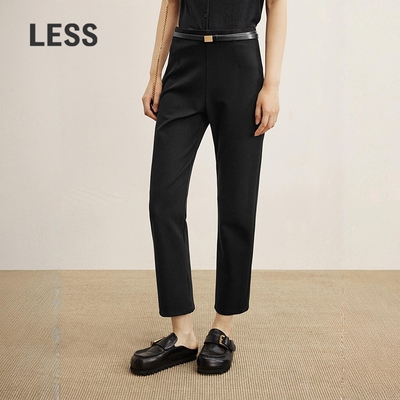 【商场同款】LESS2025年秋季新款通勤修身九分紧身裤2P9E15910