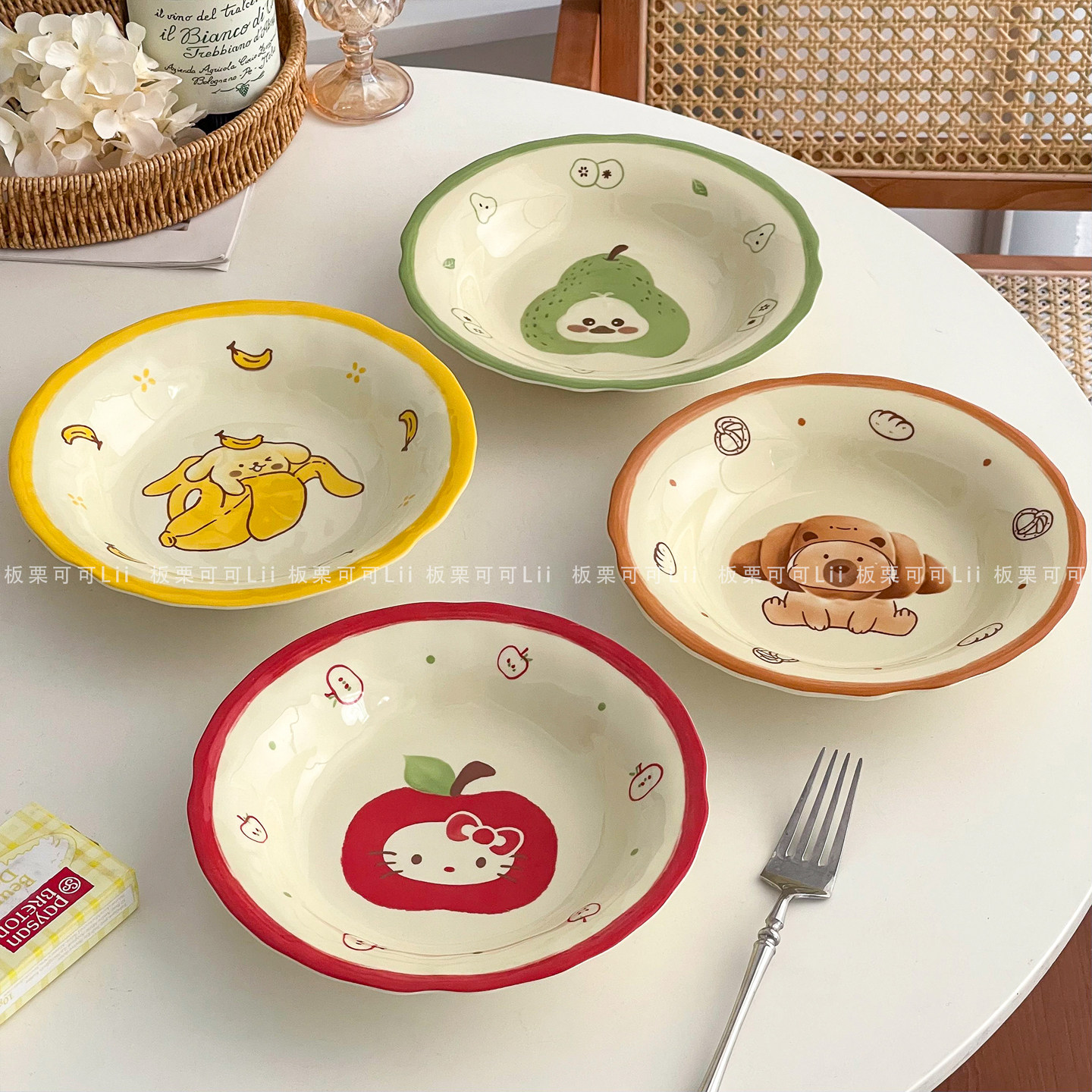 可爱陶瓷盘子家用菜盘漂亮餐具高颜值早餐意面盘下午茶蛋糕甜品盘,餐饮具,盘,淘宝优惠券,粉丝福利购,淘宝优惠卷