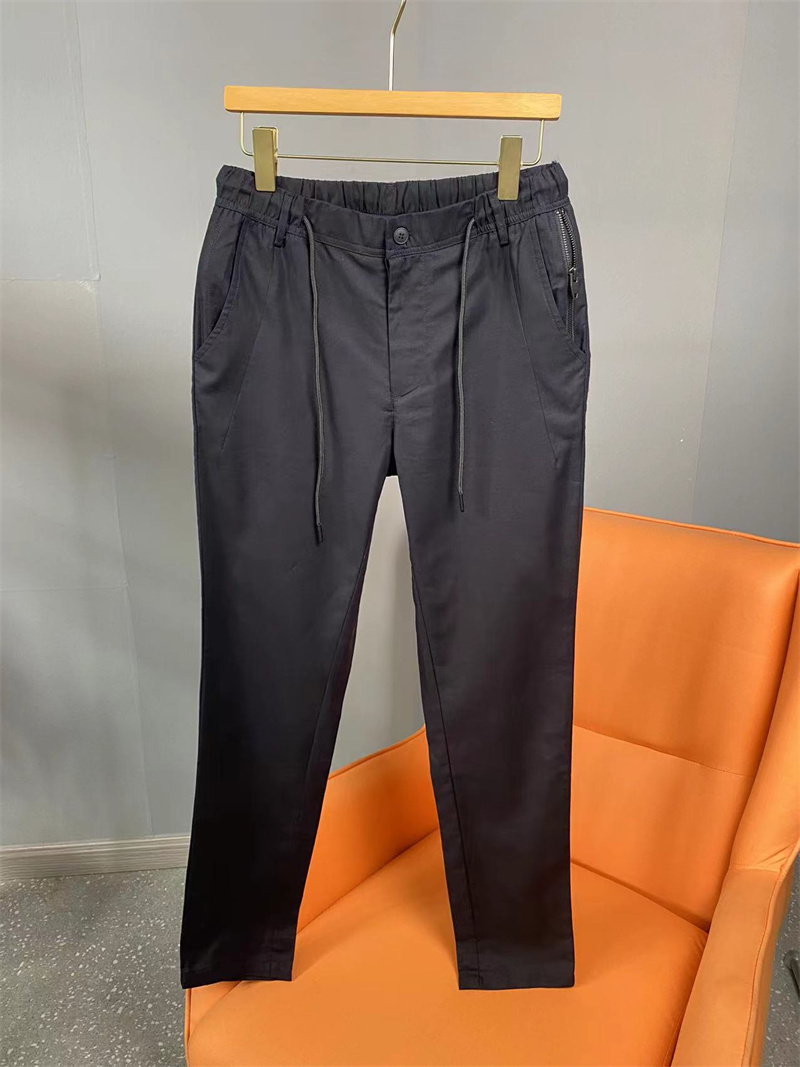 夏季薄款棉麻松紧腰直筒休闲长男