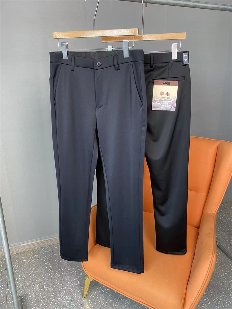 秋季男士高端简约商务休闲直筒裤