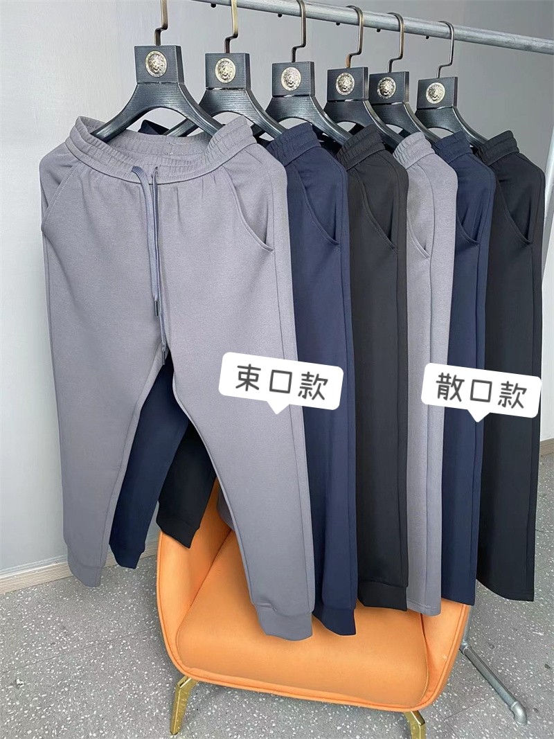 基础百搭！秋季男士松紧腰系带宽松散口束口卫裤潮流休闲裤长裤