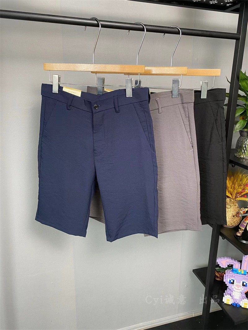 抗皱24年春夏新款深蓝男士凉爽舒适线下259五分短裤中裤高质感,男装,休闲裤,淘宝优惠券,粉丝福利购,淘宝优惠卷