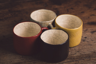 川原幸子作品：漆面马克杯 杯子手工日式