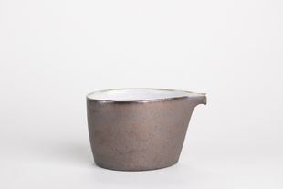 元气造物~生活艺术 安藤雅信作品：黑铁釉片口 矮款