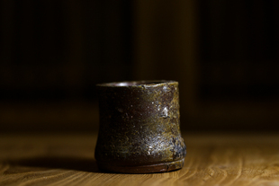 备前盖置 山本陶秀 竹节形 人间国宝 =和清堂=