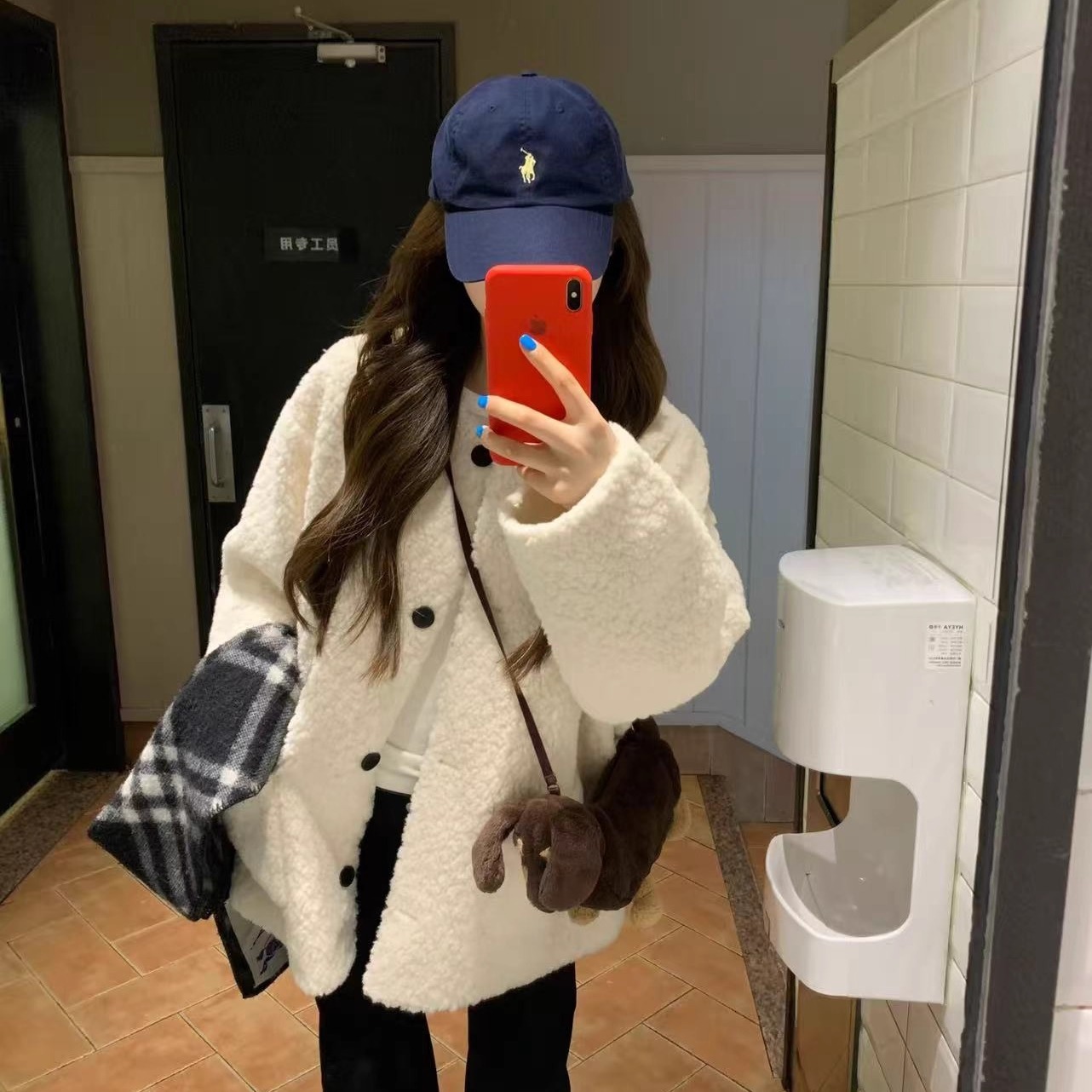 皮毛一体羊羔毛外套女冬2025新款韩系高级感环保皮草加厚毛绒大衣