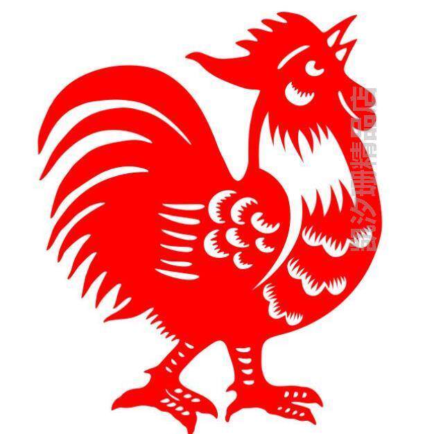 生肖贴画不干胶布幼儿园鸡[公鸡剪纸大动物鸡12窗花红色贴纸
