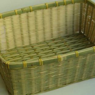 竹编竹框超市收纳筐家用方筐手工{馒头大长方形盛馍竹筐筐农用