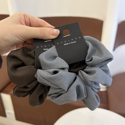 Raffia西装布料纯色大肠发圈通勤扎发头绳气质大号低马尾头饰女