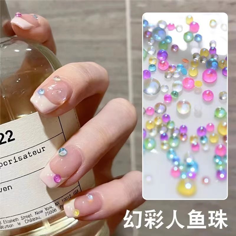 泡泡珠美甲饰品钻套装马卡龙粉彩色人鱼珠子网红爆款平底极光小钻,彩妆/香水/美妆工具,美甲工具,淘宝优惠券,粉丝福利购,淘宝优惠卷