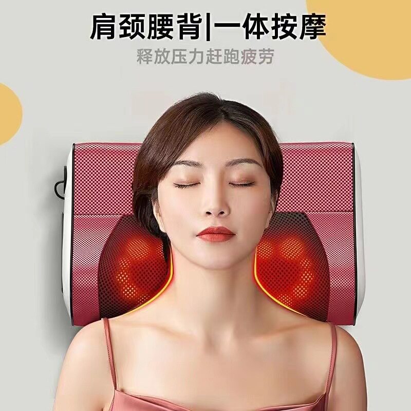 颈椎按摩枕多功能按摩器揉捏热敷颈部腰部背部肩部腿部腰椎按摩仪