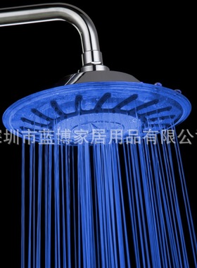 LED顶喷 温控三色感温变色/七彩自变色发光8寸圆形淋浴头 8030-A3