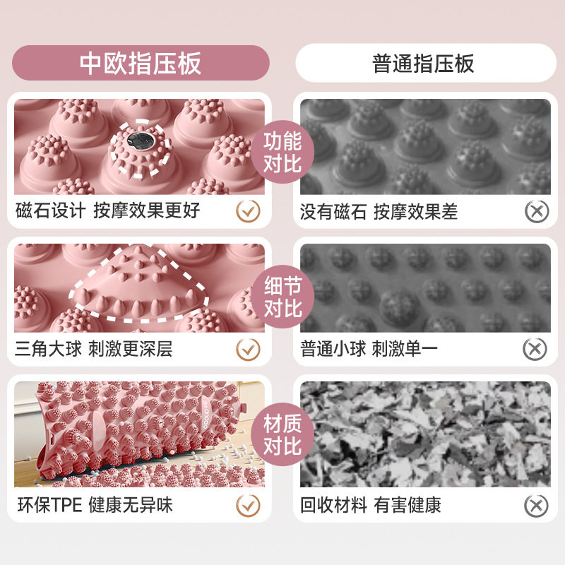 指压板现货足底按摩垫家用超痛足脚底圆形脚垫趾压板超大号