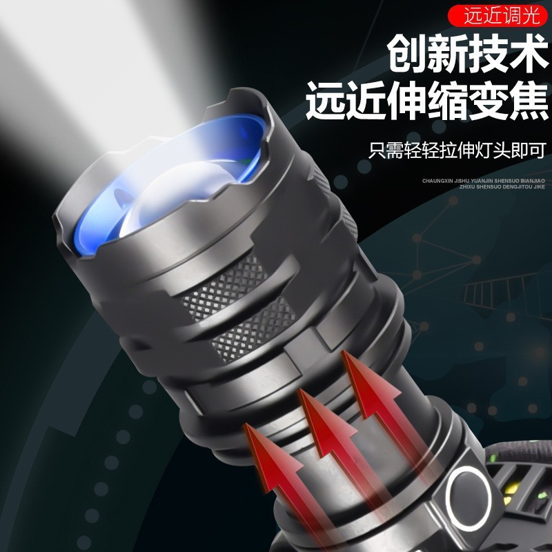 大功率LED头灯白激光远射双光源充电赶海夜钓鱼蓝光户外赶海头灯