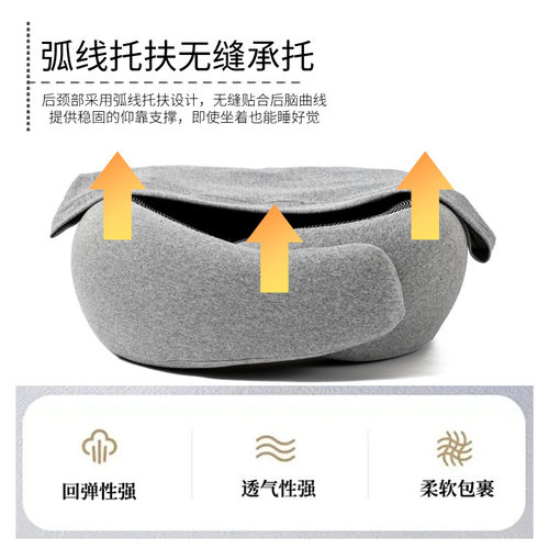 爆款u型枕护颈枕记忆棉旅行枕慢回弹飞机枕收纳颈枕u形枕